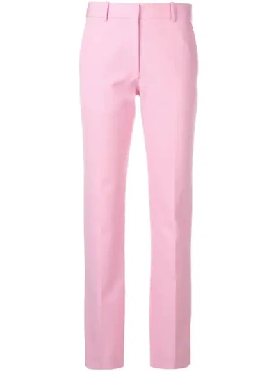 Victoria Beckham Slim-leg Wool Stretch-tech Trousers In Pink