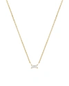 Zoe Lev Jewelry 14k Diamond Baguette Prong Necklace In Gold