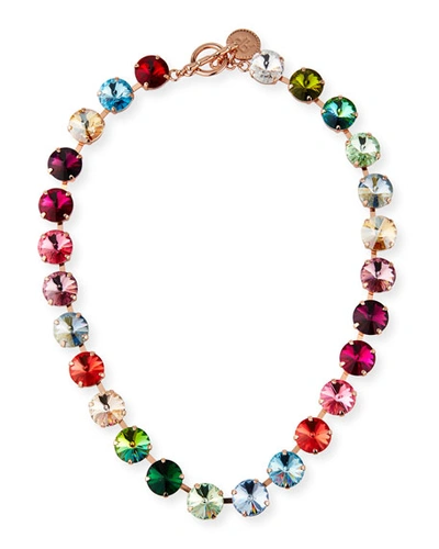 Rebekah Price Multi Rivoli Necklace In Rose Gold