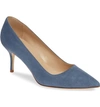 Manolo Blahnik Bb Pump In Nordic Suede