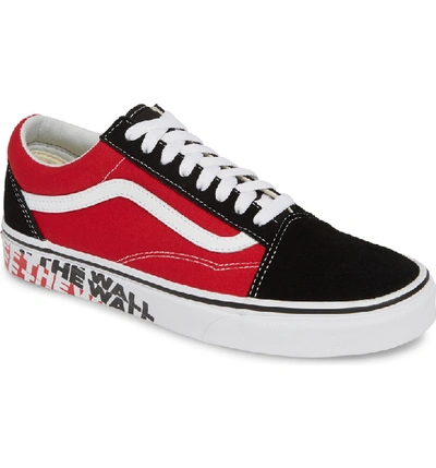 Vans Old Skool Sneaker In Black/ Racing Red