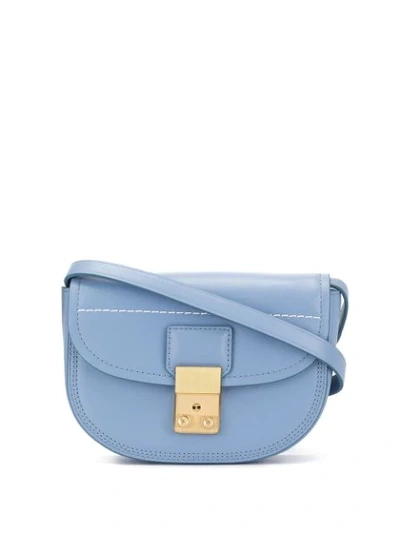 3.1 Phillip Lim Alix Mini Leather Shoulder Bag In Blue