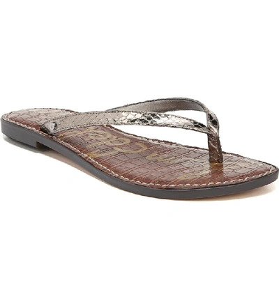 Sam Edelman Women's Gracie Flip-flops In Pewter