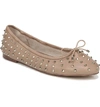 Sam Edelman Women's Fanley Studded Leather Ballet Flats In Classic Nude Nappa Leather