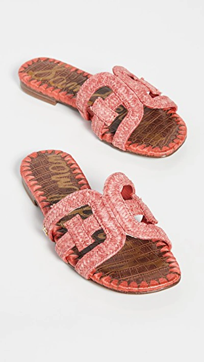 Sam Edelman Women's Beckie Woven Slide Sandals In Coral