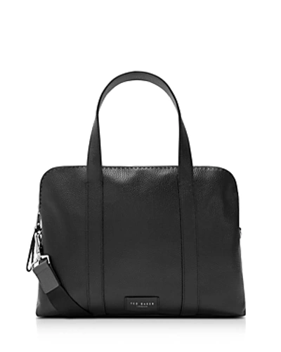 Ted Baker Infern Core Leather Document Bag In Black