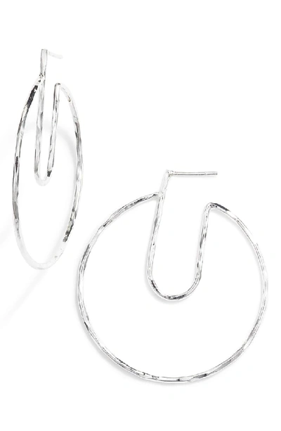 Argento Vivo Hammered Cut-out Hoop Earrings In 14k Gold-plated Sterling Silver Or Sterling Silver