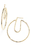 Argento Vivo Hammered Cut-out Hoop Earrings In 14k Gold-plated Sterling Silver Or Sterling Silver