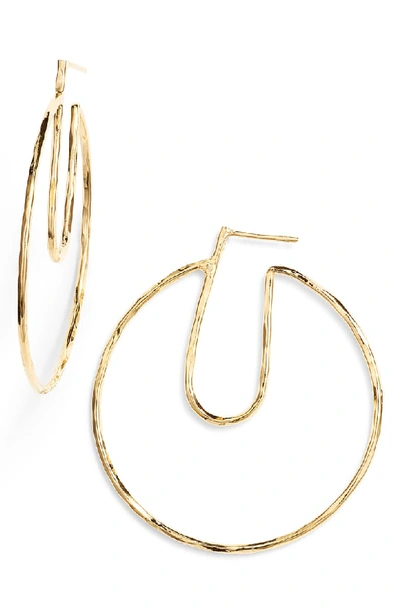 Argento Vivo Hammered Cut-out Hoop Earrings In 14k Gold-plated Sterling Silver Or Sterling Silver