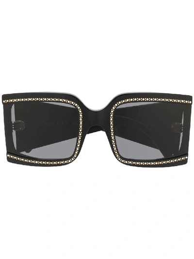 Celine Eyewear Eckige Oversized-sonnenbrille - Schwarz In Black