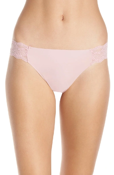 B.tempt'd By Wacoal B.bare Thong In Pink Nectar