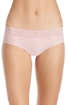 B.tempt'd By Wacoal B.bare Hipster Panties In Pink Nectar