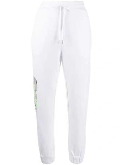 Pinko Snake Print Track Pants In White