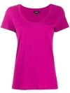Theory U-neck T-shirt In Pink