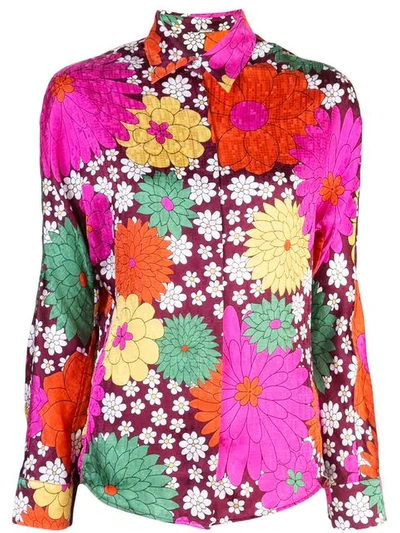 Dodo Bar Or Flower Print Shirt In Multicolour