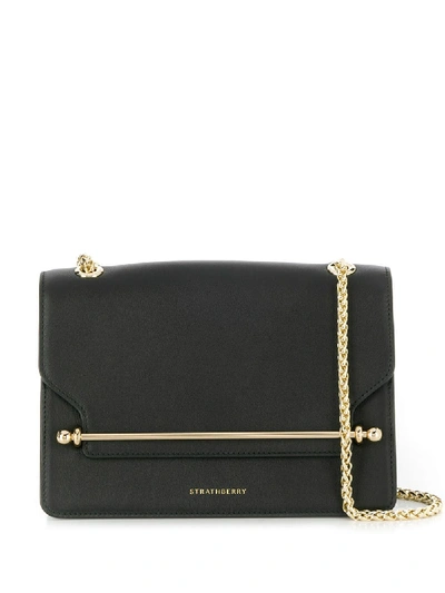 Strathberry Bar Detail Shoulder Bag - Black