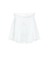 Zimmermann Allia High-waist Linen Scallop Shorts In White