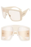 Dior Solight1 Gradient Shield Sunglasses In Ivory/ Peach