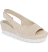 Amalfi By Rangoni Barolo Slingback Wedge Sandal In Arctic Suede