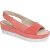 Amalfi By Rangoni Barolo Slingback Wedge Sandal In Coral Suede