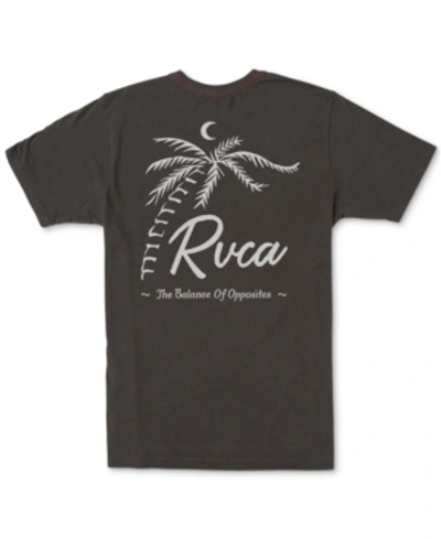 Rvca Men's Tropicale Logo Graphic T-shirt In Pirate Black