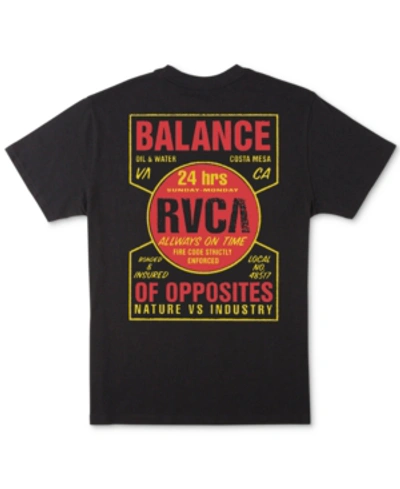 Rvca Men's Insured Logo Graphic T-shirt In Black