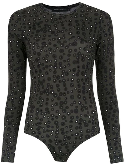 Andrea Marques Long Sleeved Bodysuit In Sementes