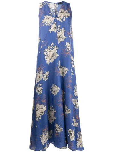 Antonelli Floral Print Dress - Blue