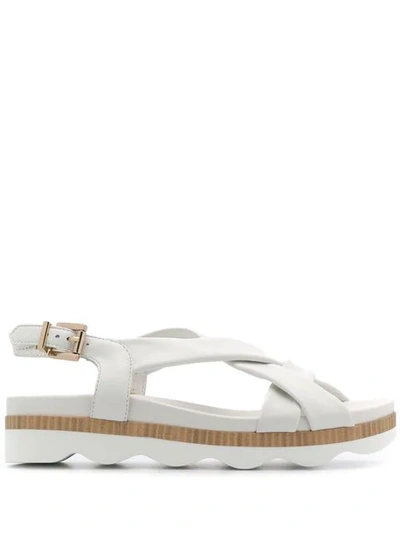 Tosca Blu Chunky Sole Sandals In White