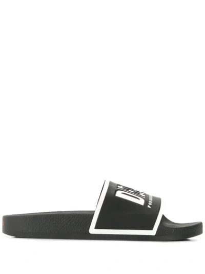 Diesel Trouseroletten Mit Logo-prägung In Black