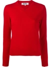 Comme Des Garçons Play Classic Knit Sweater In Red