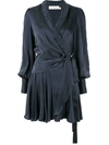 Zimmermann Short Wrap Dress - Blue