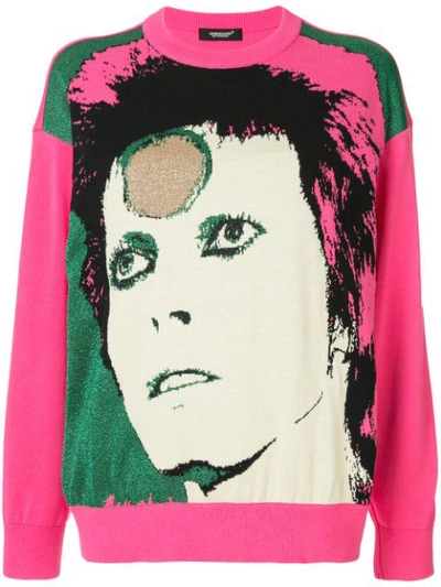 Undercover David Bowie Cotton-blend Sweater In Pink