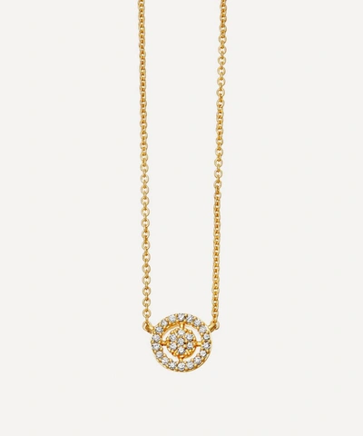 Astley Clarke Mini Icon Aura 14ct Yellow-gold And Diamond Pendant Necklace
