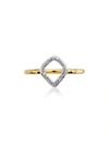 Monica Vinader Riva Kite 18ct Yellow-gold Vermeil And Diamond Stacking Ring In White