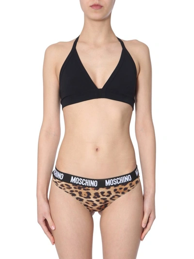 Moschino Slip With Animalier Print In Multi