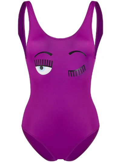 Chiara Ferragni Flirting Swimsuit - Purple In Purple