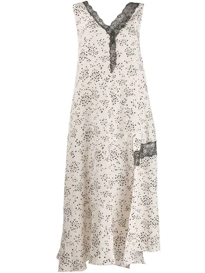 Alysi Small Floral Print Dress - Neutrals