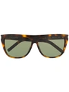 Saint Laurent Oversized Frame Sunglasses In Brown