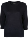 Anteprima Cropped Sleeve Sweater - Black