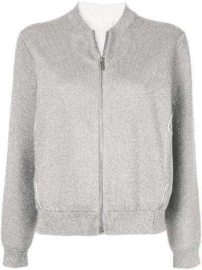 Anteprima Luxe Doppio Bomber Jacket - Silver