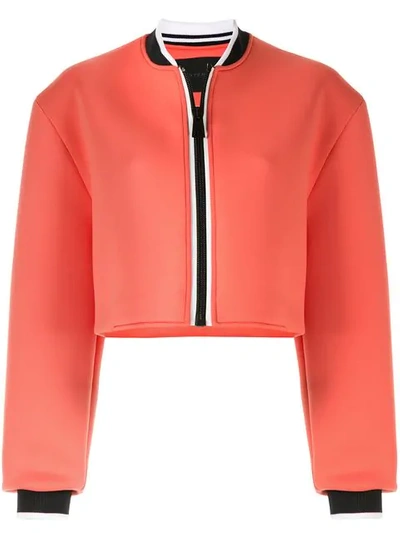 Anteprima Cropped Bomber Jacket In Orange