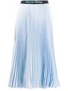 Pinko Pleated Midi Skirt - Farfetch In Es2 Azurro Verd