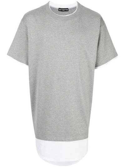 Mastermind Japan Mastermind World Brand Logo Layer T-shirt - Grey