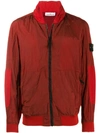 Stone Island Compass Badge Bomber Jacket In Red