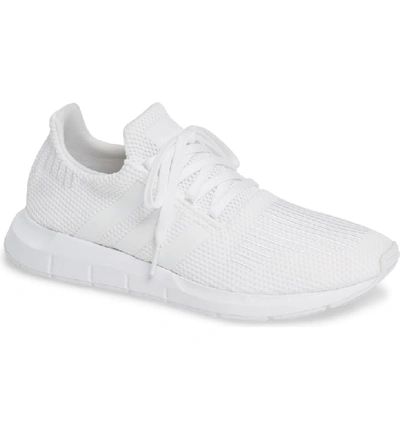 Adidas Originals Swift Run Sneaker In White/ White/ Black