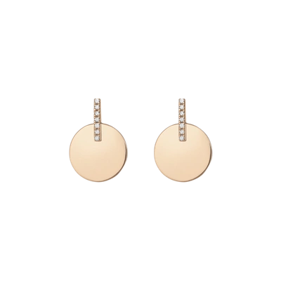 Aurate Gold Disk Earring