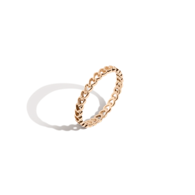 Aurate Infinity Heart Ring In Gold
