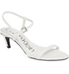 Calvin Klein Garrina Sandal In White Leather