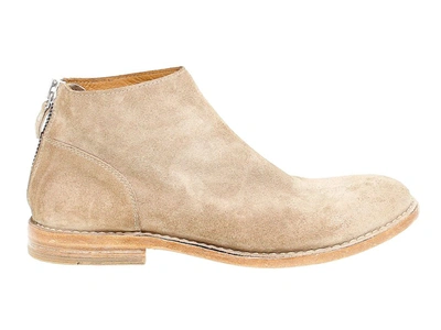 Moma Men's Beige Suede Ankle Boots